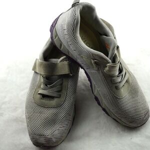 Vionic Mesh Athletic Shoes Women's Size 7 Gray Purple Grip Sole Comfort Sneakers
